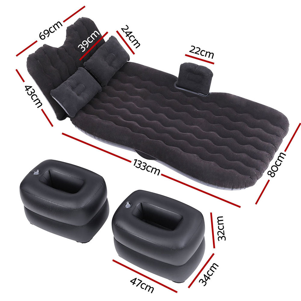 Car Mattress Inflatable 176x80x12cm SUV Back Seat Camping Bed Charcoal