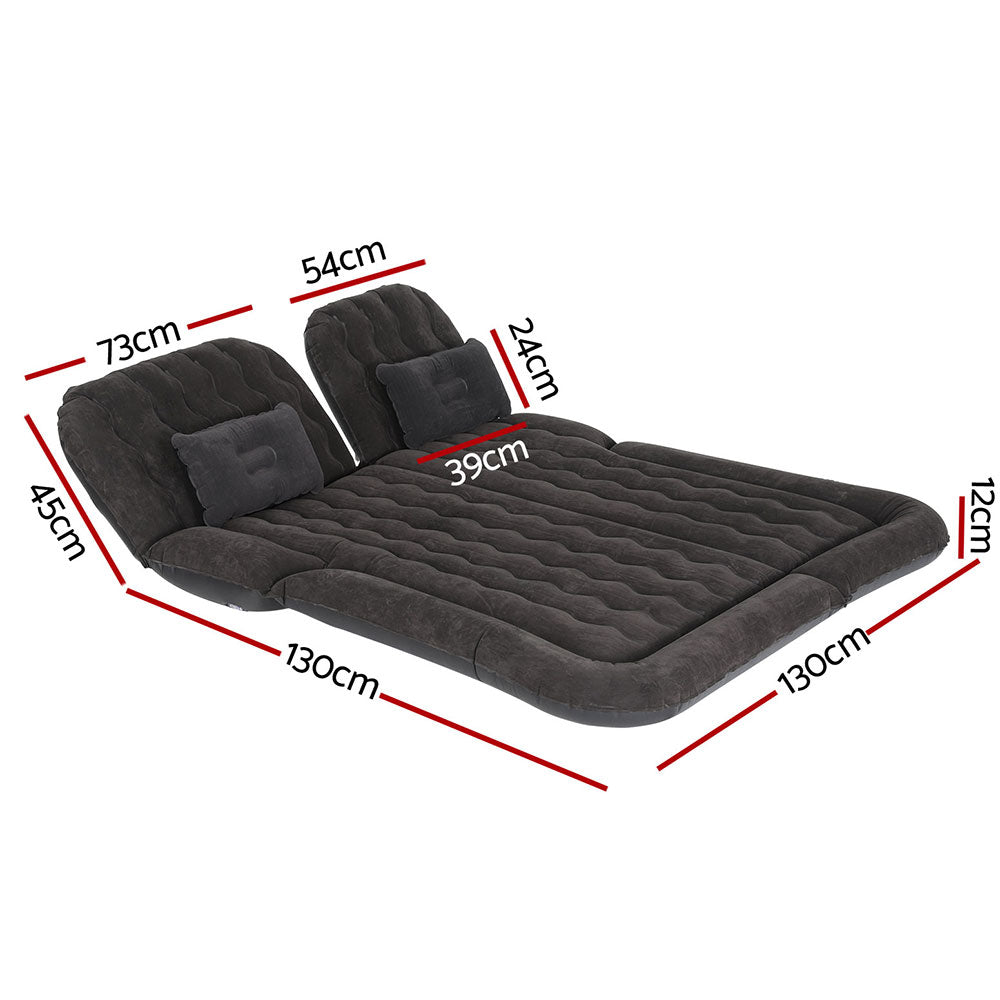 Car Mattress 175x130x12cm Inflatable SUV Back Seat Camping Bed Black