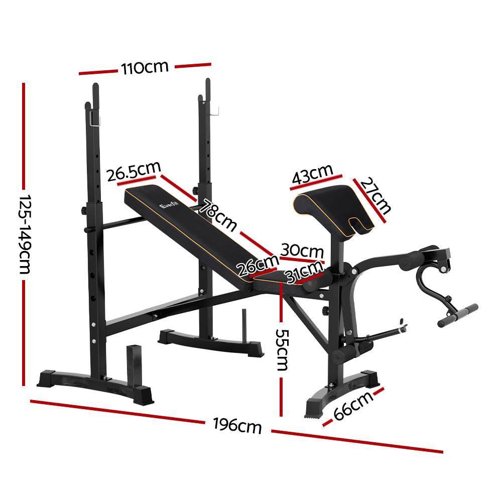 Everfit Weight Bench Press 10 in 1 Bench Press Home Gym-330kg