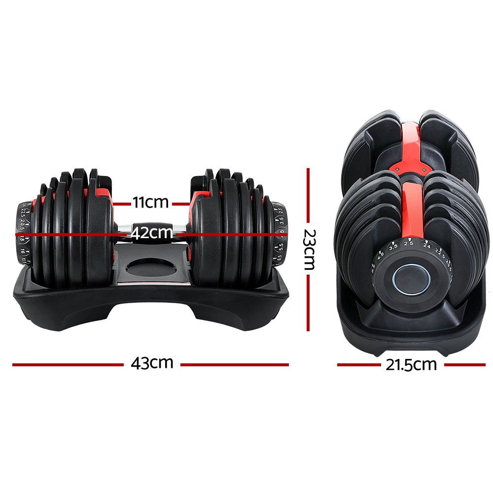 Everfit Dumbbell Set Adjustable Set-24kg