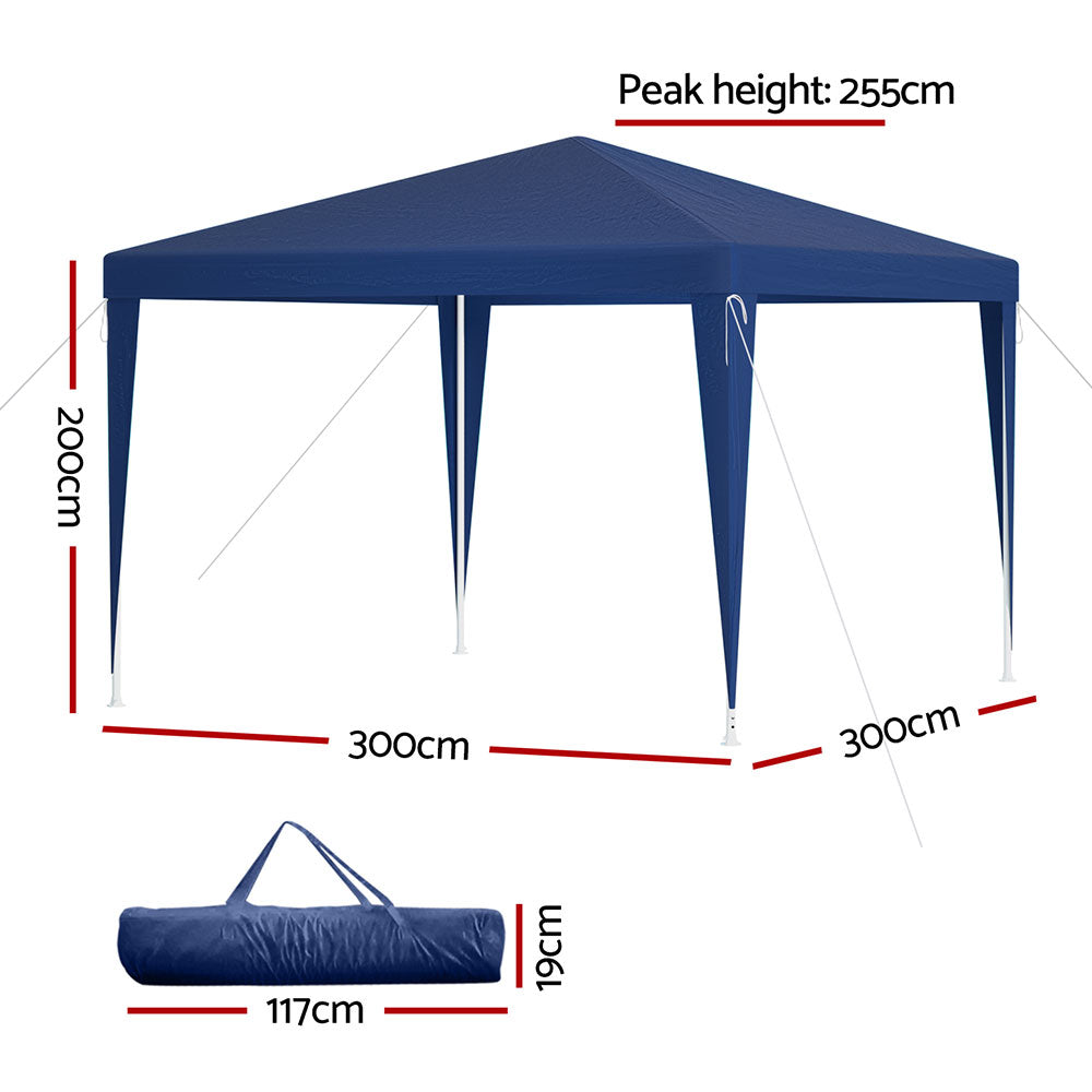 Gazebo 3x3m Wedding-Blue