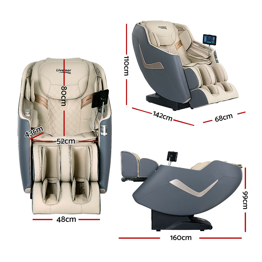 Livemor 3D Zero Gravity Electric Massage Chair-Opal