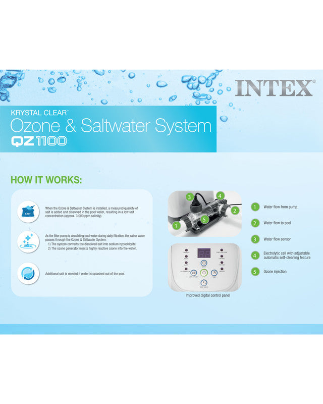Krystal Clear Ozone and Saltwater Pool Chlorine System QZ1100 - 60,000 Litres 26666