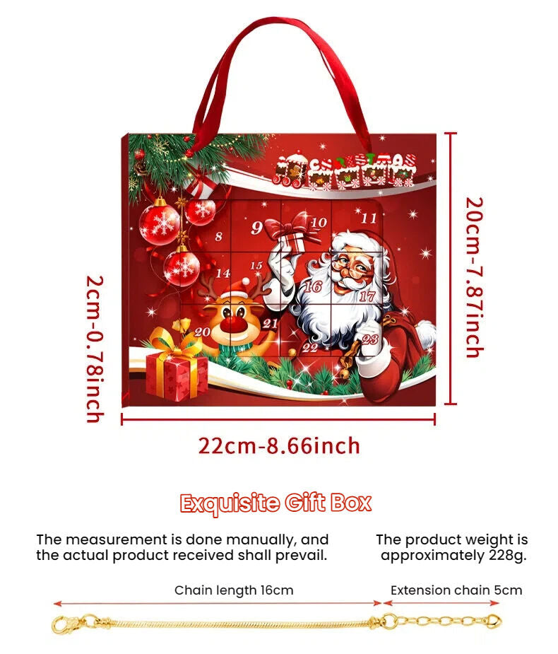 Christmas DIY Jewelry & Craft Advent Calendar(M-22,22*20*2cm)