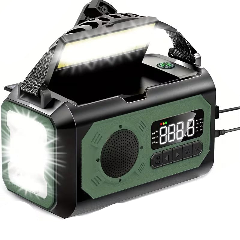 12000mAh Emergency Radio Solar Hand Crank Charger - Factory Direct Shop