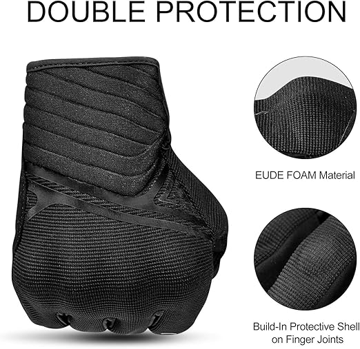 Breathable Mesh Motorcycle Gloves Touchscreen with TPR Palm Pad Hard Knuckle - Back - Medium - Factory Direct Shop