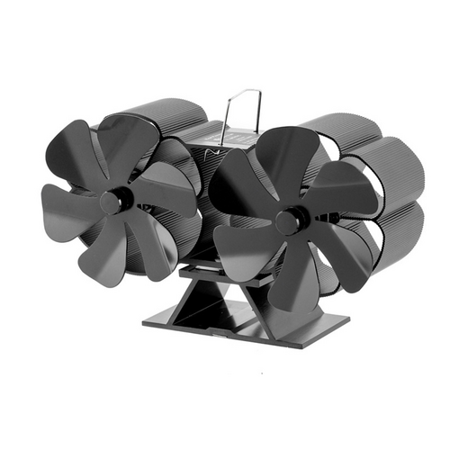 12 Blade Fan Heat Self - Powered Wood Stove Top Burner Fireplace Silent Eco Heater - Factory Direct Shop