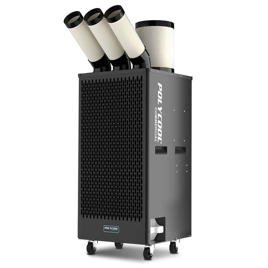 POLYCOOL 6.5kW 便攜式工業點冷卻器,帶三重冷卻管道,15A 插頭