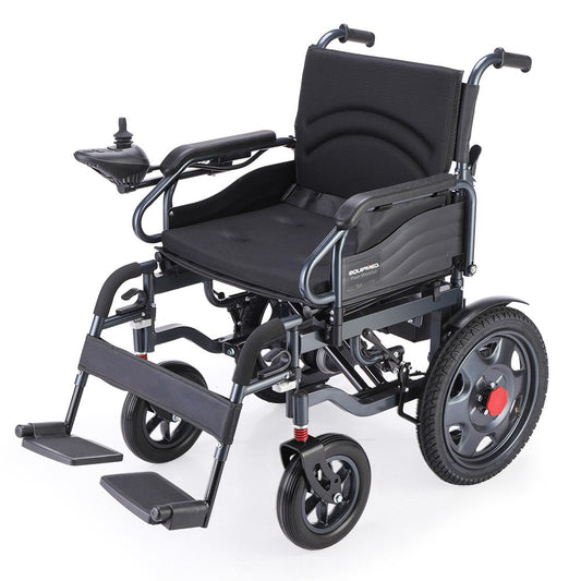Electric Wheelchairs Folding Long Range 20KM Black