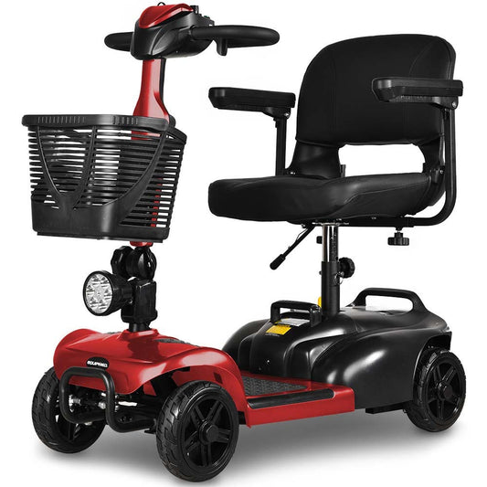 Electric Mobility Scooter Long Range 30km Red