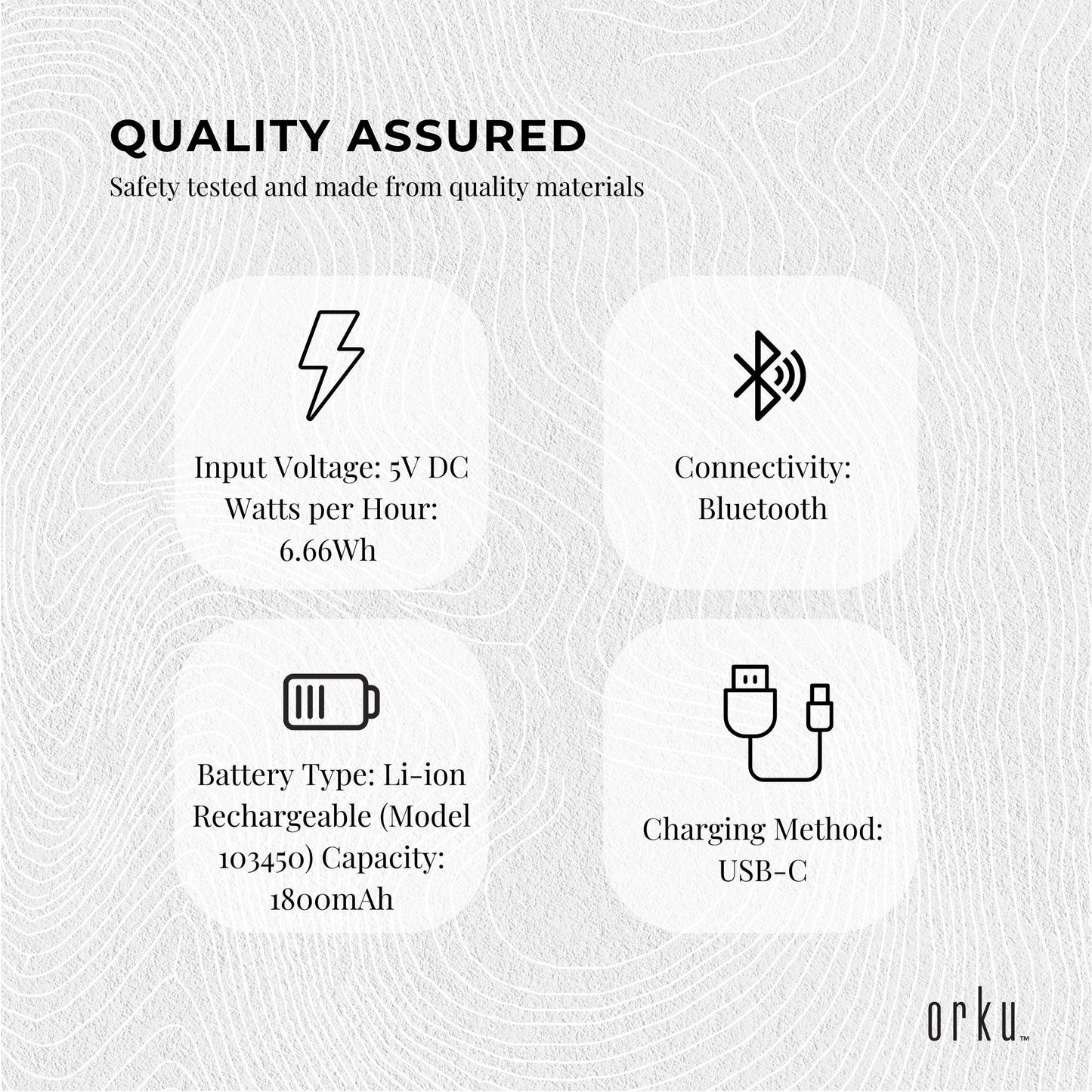 Orku Rechargeable Eye Massager – Vibration Heat Pressure Therapy with Bluetooth