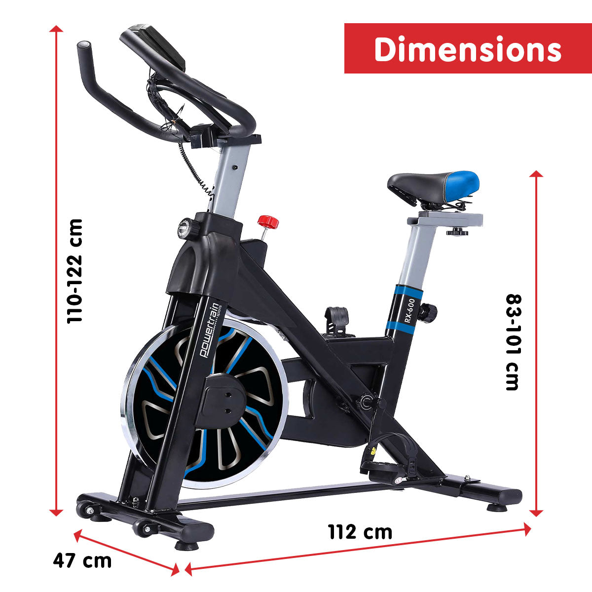 PowerTrain Spin Bike RX-600- Blue