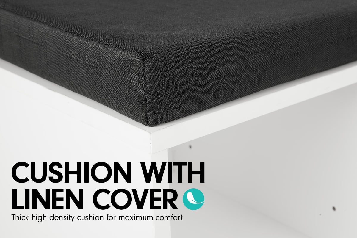 Sarantino New 10 Pairs Shoe Cabinet - White