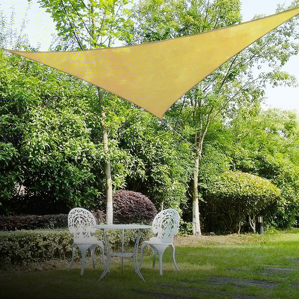 Wallaroo Triangular Shade Sail: 3.6 x 3.6 x 3.6m - Sand