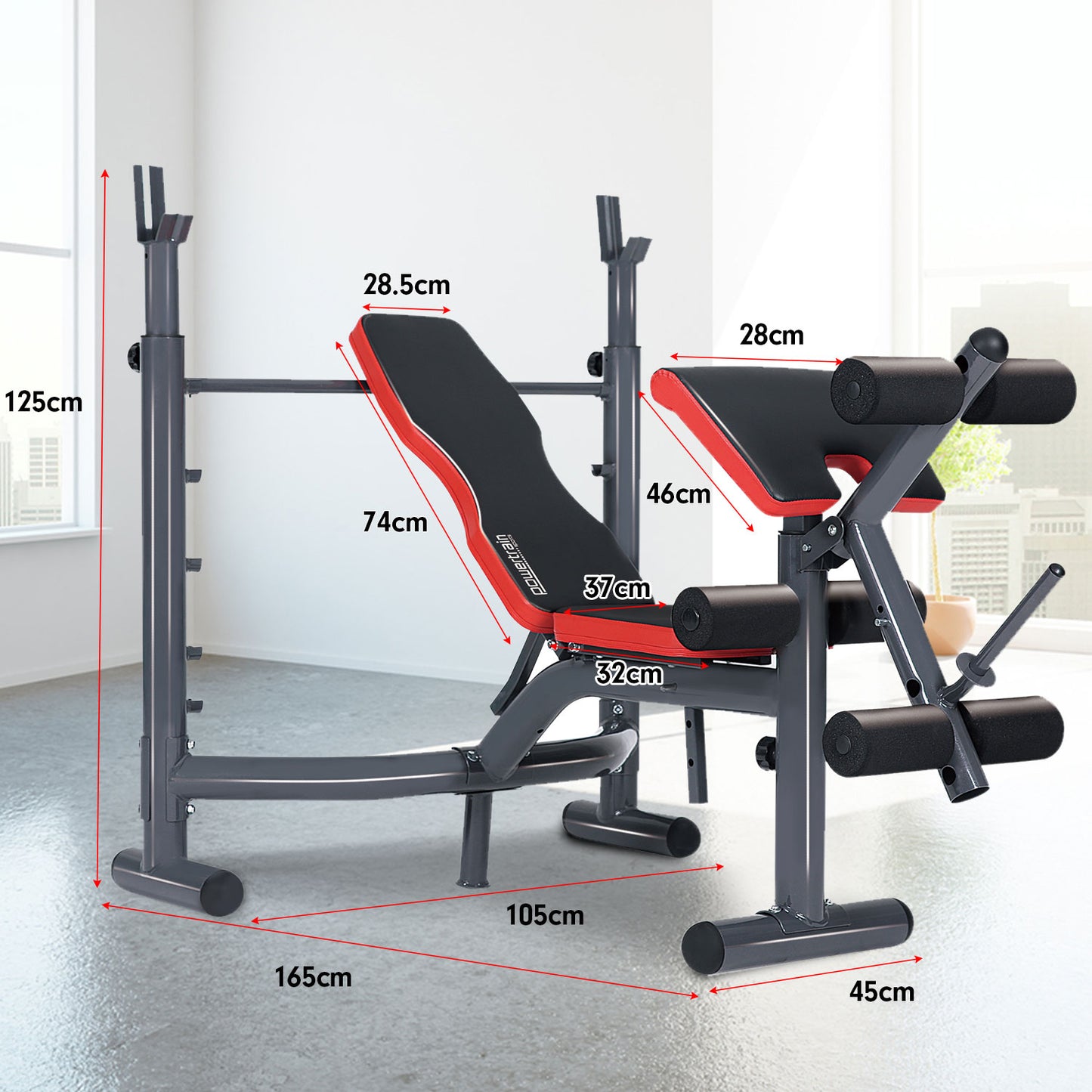 Powertrain Adjustable Weight Bench Press Home Gym-150kg
