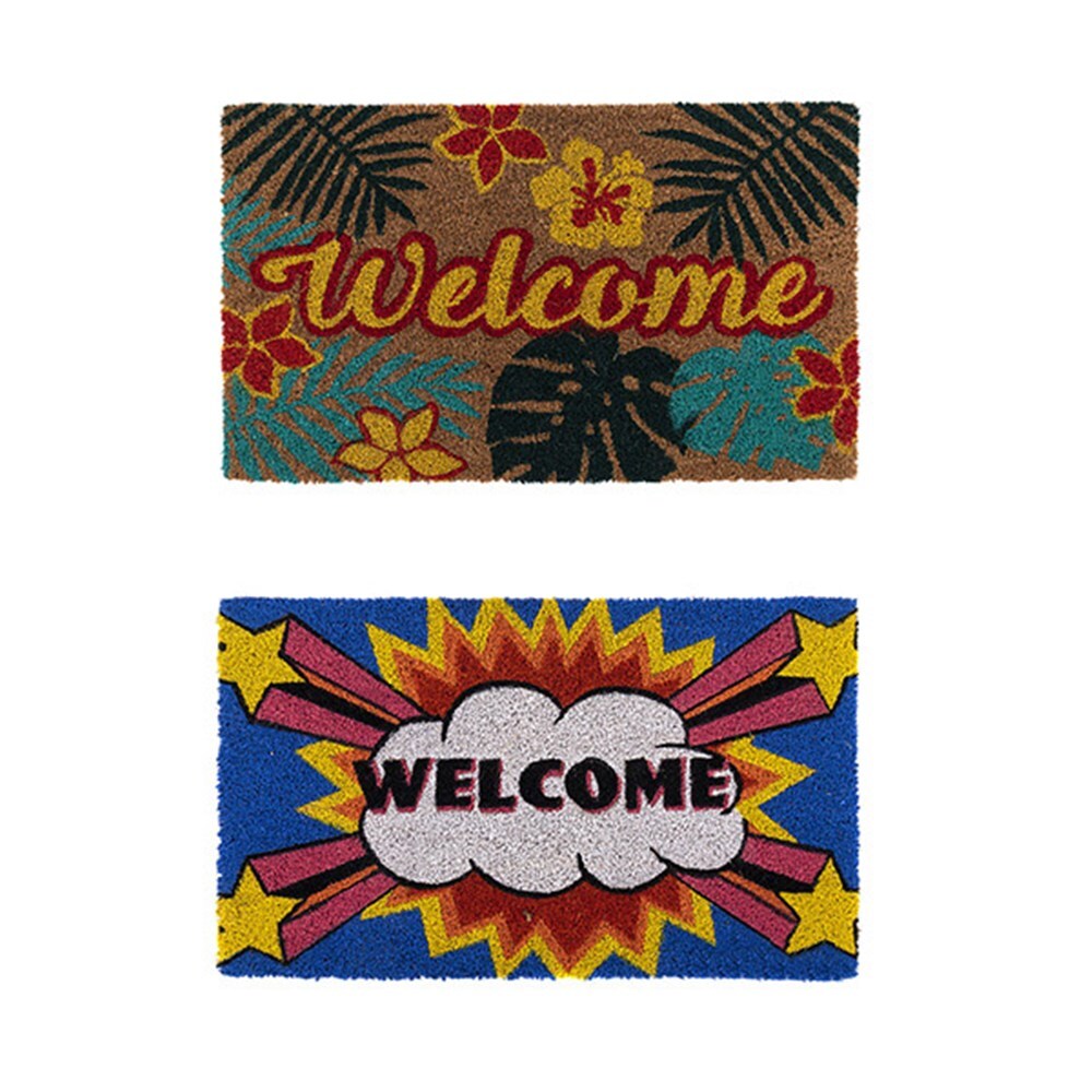 2 x Doormat for Front Door Entryway Cursive Natural Coconut Coir Floor mat Outdoor 45x75cm
Welcome guests to your home with our Front Door Mats 2 x Outdoor 45x75cm. Made with natural coconut coir, these doormats are not only durable and easy to clean, but also add a touch of elegance to your entryway. Keep your home clean and stylish with our cursive doormats.