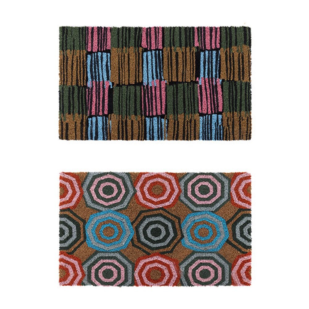 Front Door Mats 2 x Outdoor 75x45 cm Option 7