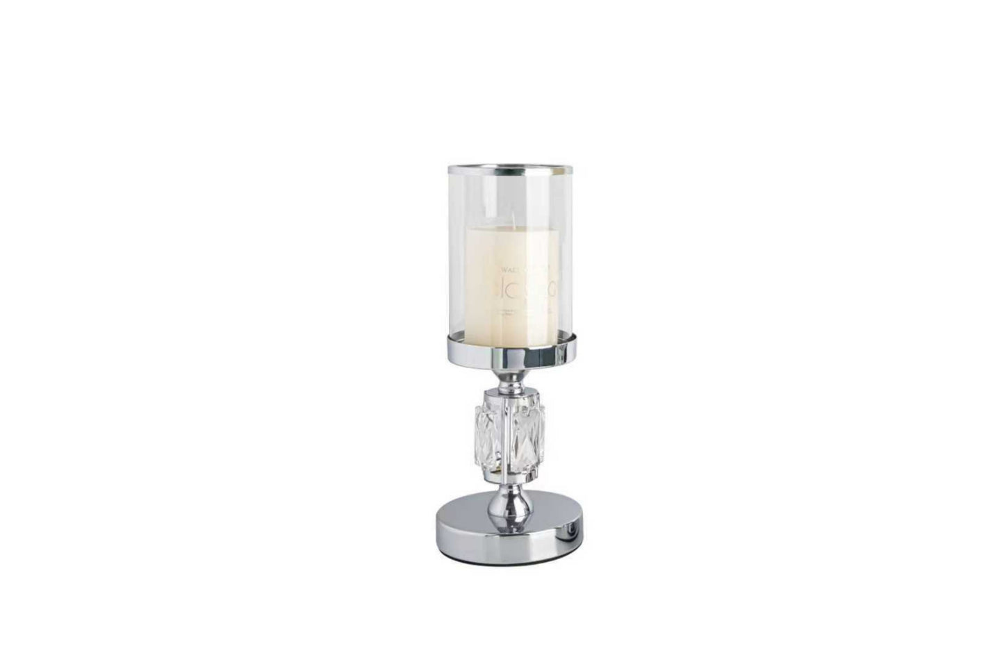 Abode Crystal Candle Holder – Silver - Small - Factory Direct Shop