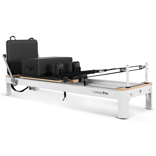 Lifespan Fitness Contour Pro Studio Aluminium Pilates Reformer Bed Set-Black