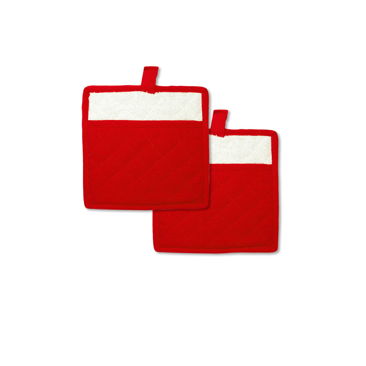 Rans Manhattan Red Cotton Set of 2 Pot Holders - Factory Direct Shop
