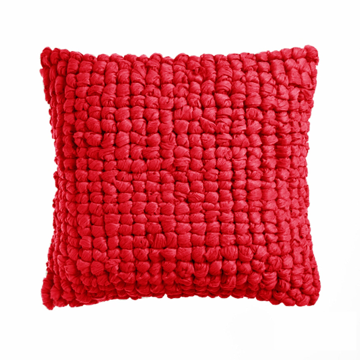 Shoreham Appliqued Filled Cushion - Red