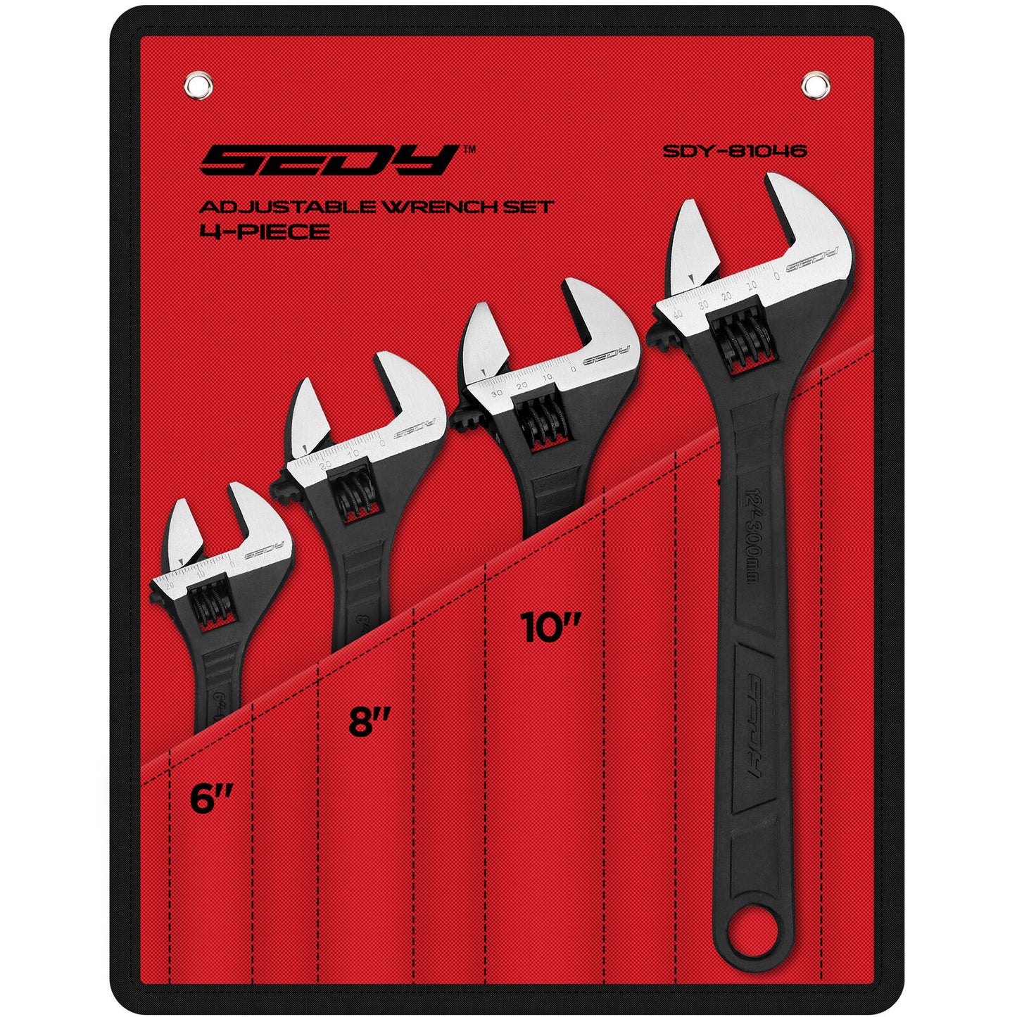 SEDY 4Pc Adjustable Wrench Set Shifter Heavy Duty SAE