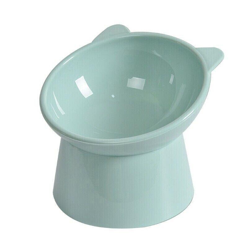 Elevated Pet Bowl Cat Dog Feeder Food Water High - Foot Anti Vomiting Tilted Bowl - Blue - Factory Direct Shop