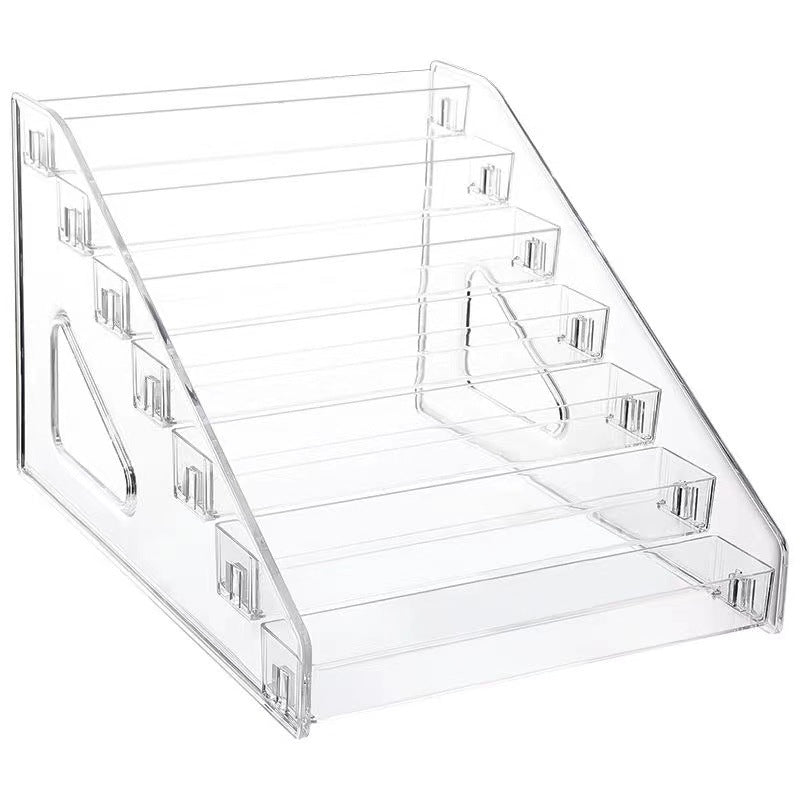 6/7 Layer Nail Polish Storage Box Multi Layer Clear Display Rack Organizer Stand - 7-Tier