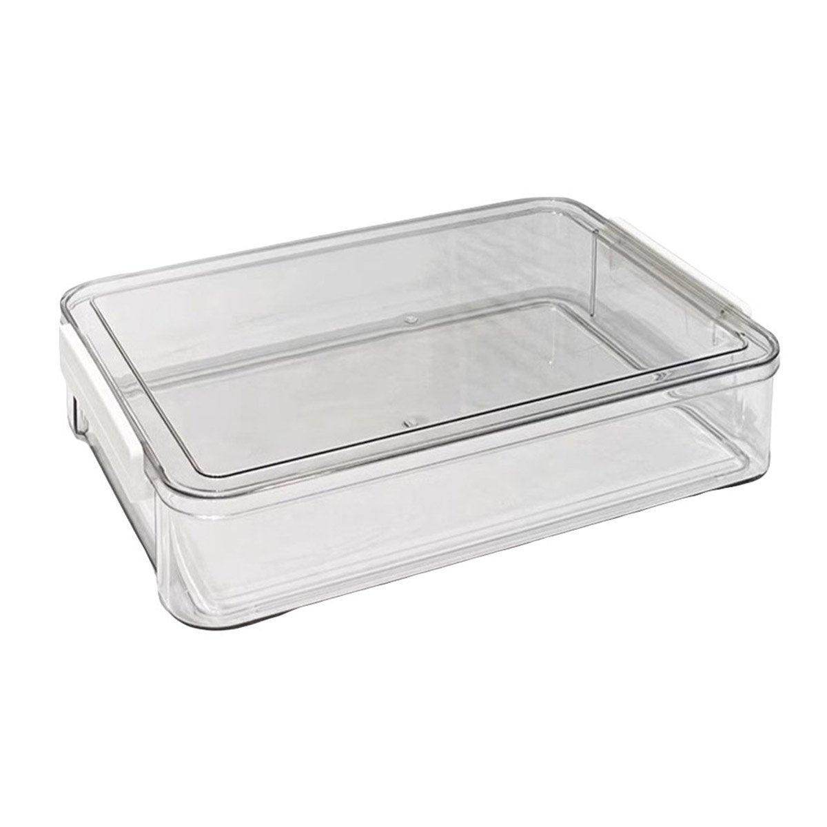 Large Capacity A4 File Storage Box Transparent Plastic Document Organizer Case - Large