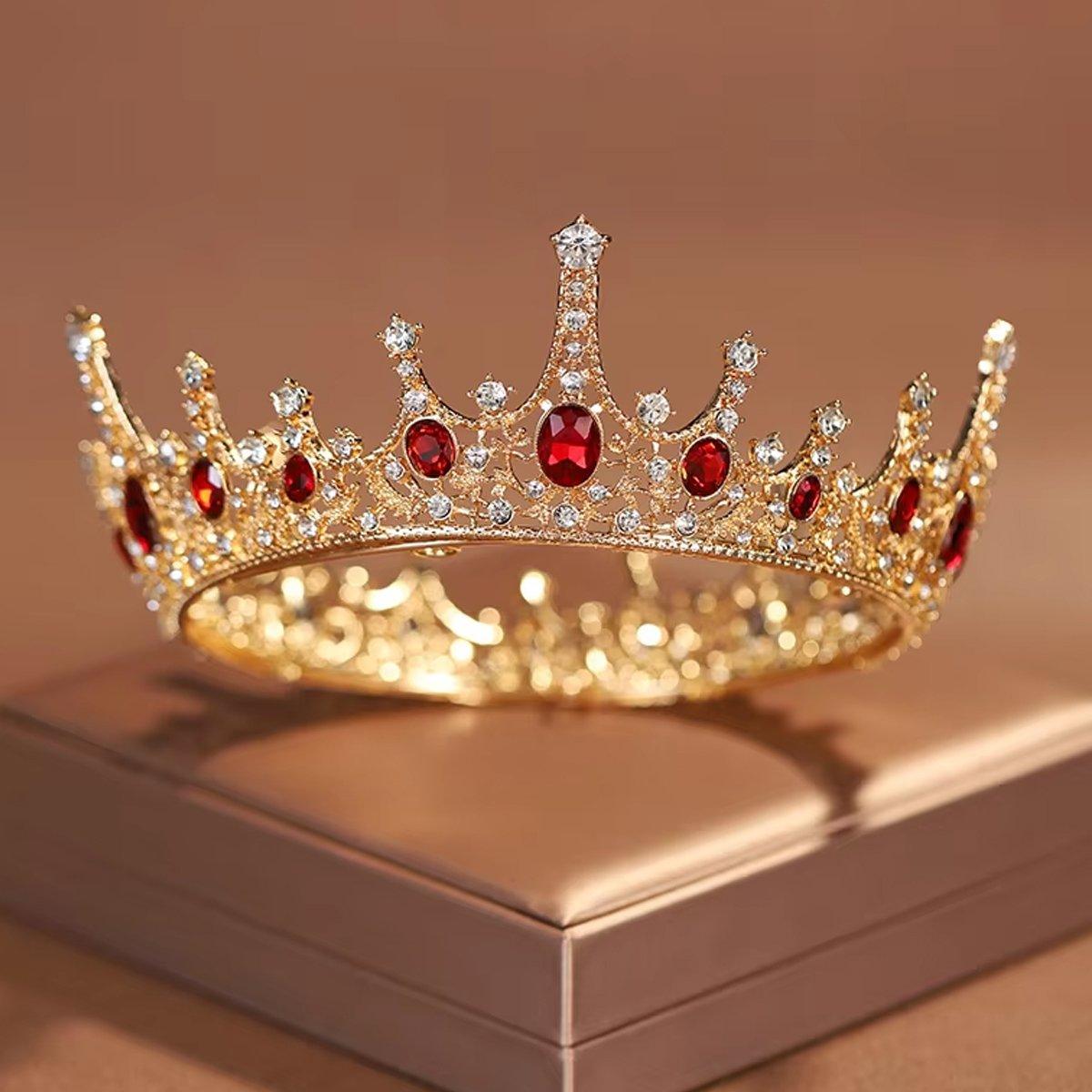 Vintage Princess Wedding Crown Hair Accessories Bridal Round Tiara Headpiece