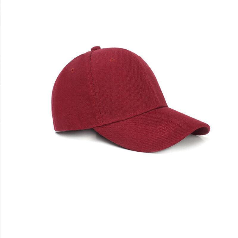 Summer Multi-colour Shade Baseball Cap Outdoor Peaked Sun Visor Hat - Wine Red