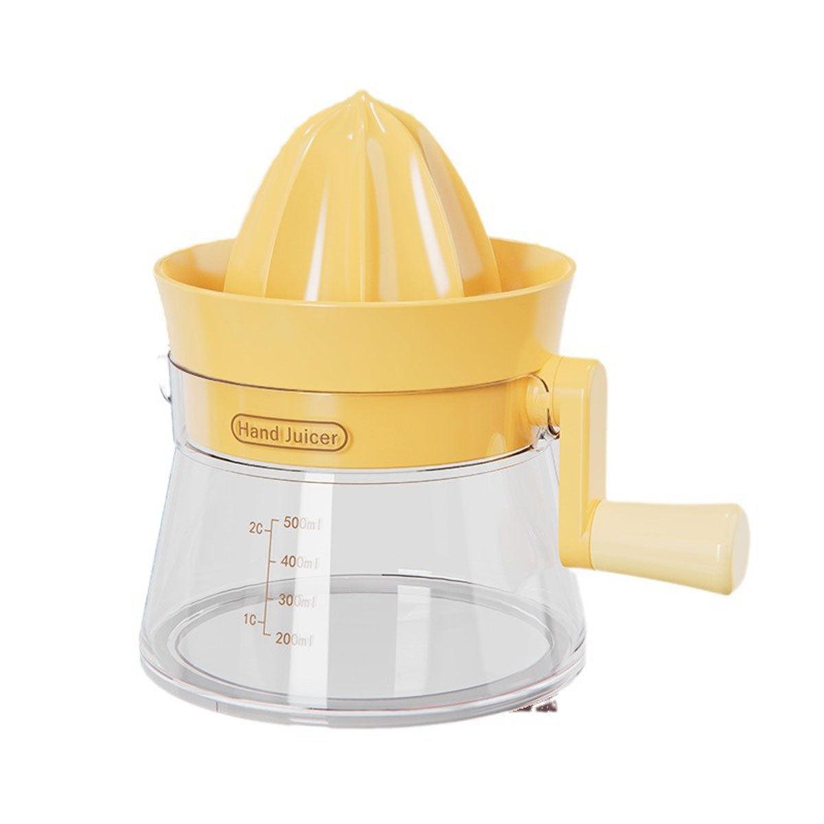 Manual Juice Extractor for Orange Lemon Home Citrus Juicer Hand Compressor - Yellow