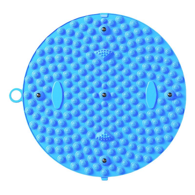 37/55cm Soft Silicone Circular Foot Mat with Textured Surface - Purple-37cm