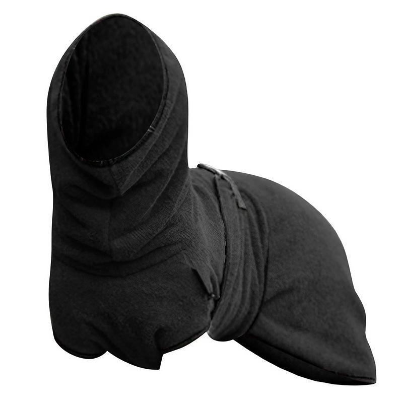 Dog Puppy Hoodies Jacket Solid Coat Pet Winter Soft Warm Clothes S-5XL Black - XL