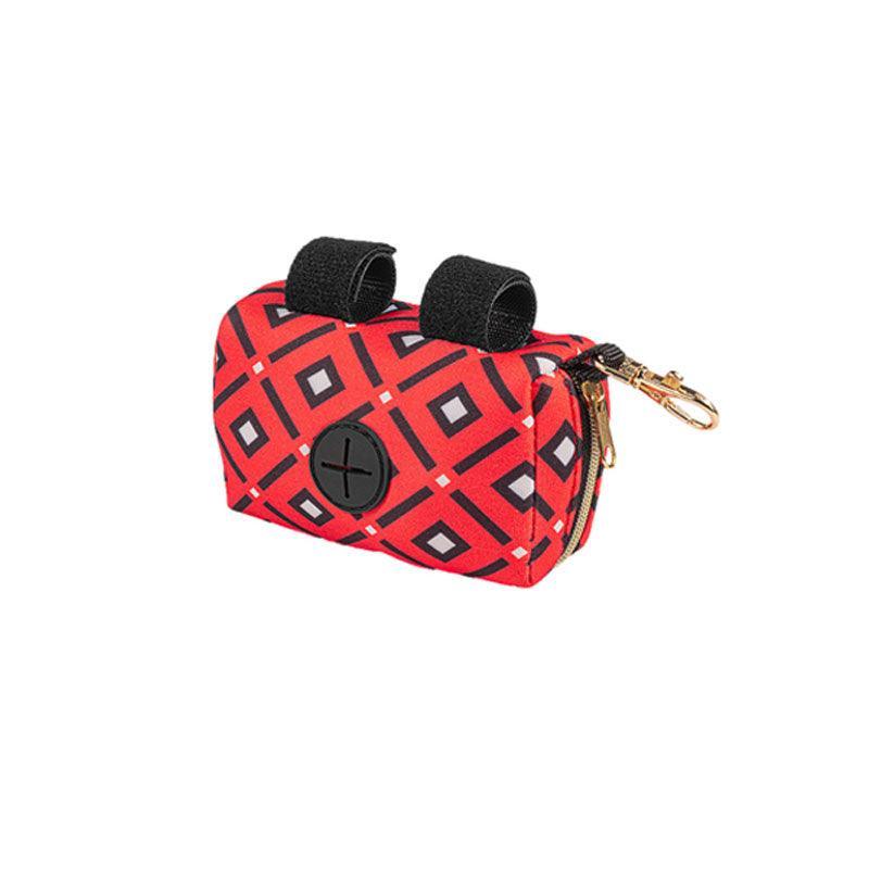 Pet Pouch Dog Poop Bag Container Dispenser Puppy Pick-Up Poo Waste Bags Holder - Purple