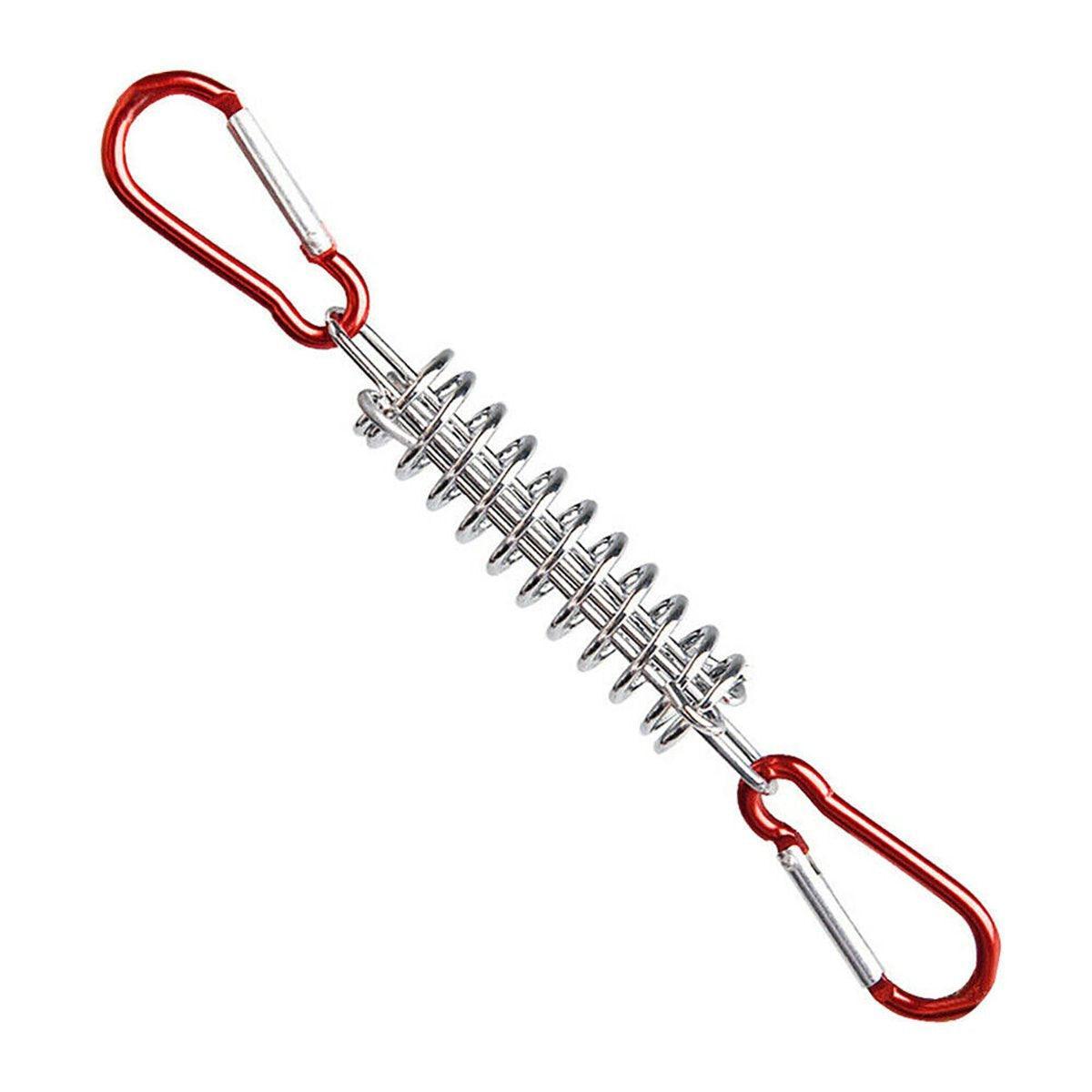 1 - 15PCS Outdoor Camping Tent Spring Wind Rope Buckle Fix Hook Buckles Silver Red - 1pcs - Factory Direct Shop