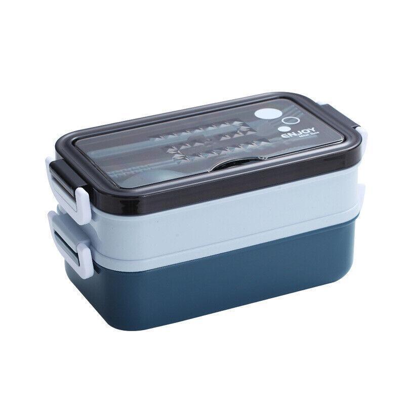 Bento Box Lunch Containers Food Microwave Stainless Portable Dinnerware Au - Green
