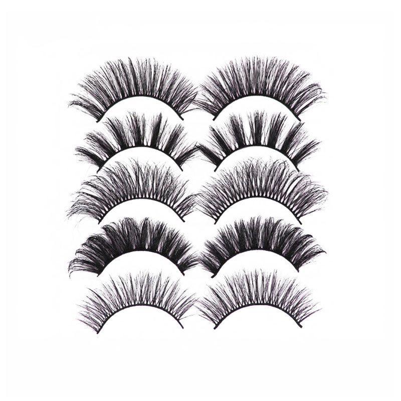 5 Pairs 3D Thick Mink Fake False Eyelashes Natural Long Wispy Makeup Lashes Au - 3D-55