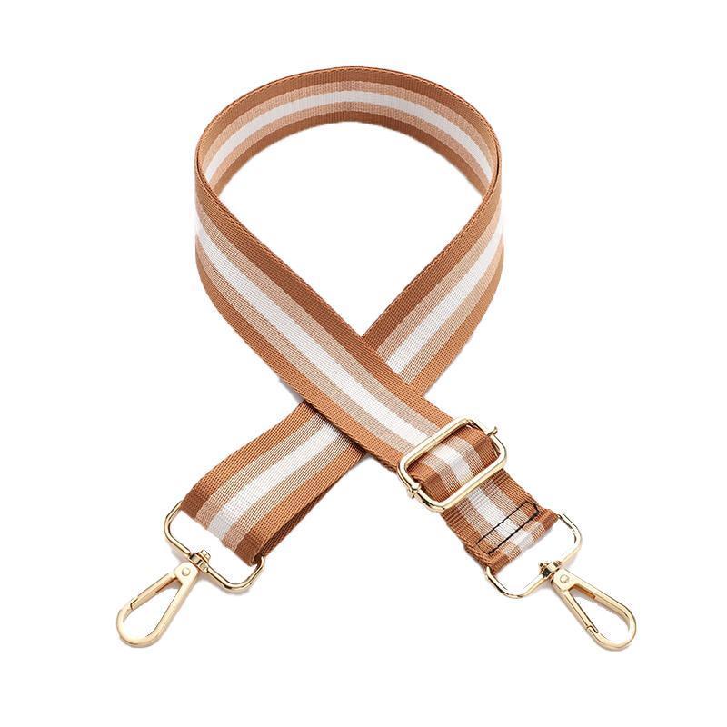 New Crossbody Bag Handbag Belt Satchel Wide Adjustable Canvas Shoulder Strap - Black