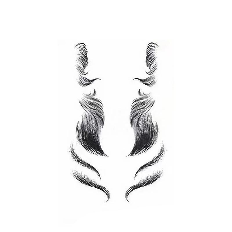 Hairline Edge Tattoo Stickers - Curly Fringe Decals for Women Styling - 1