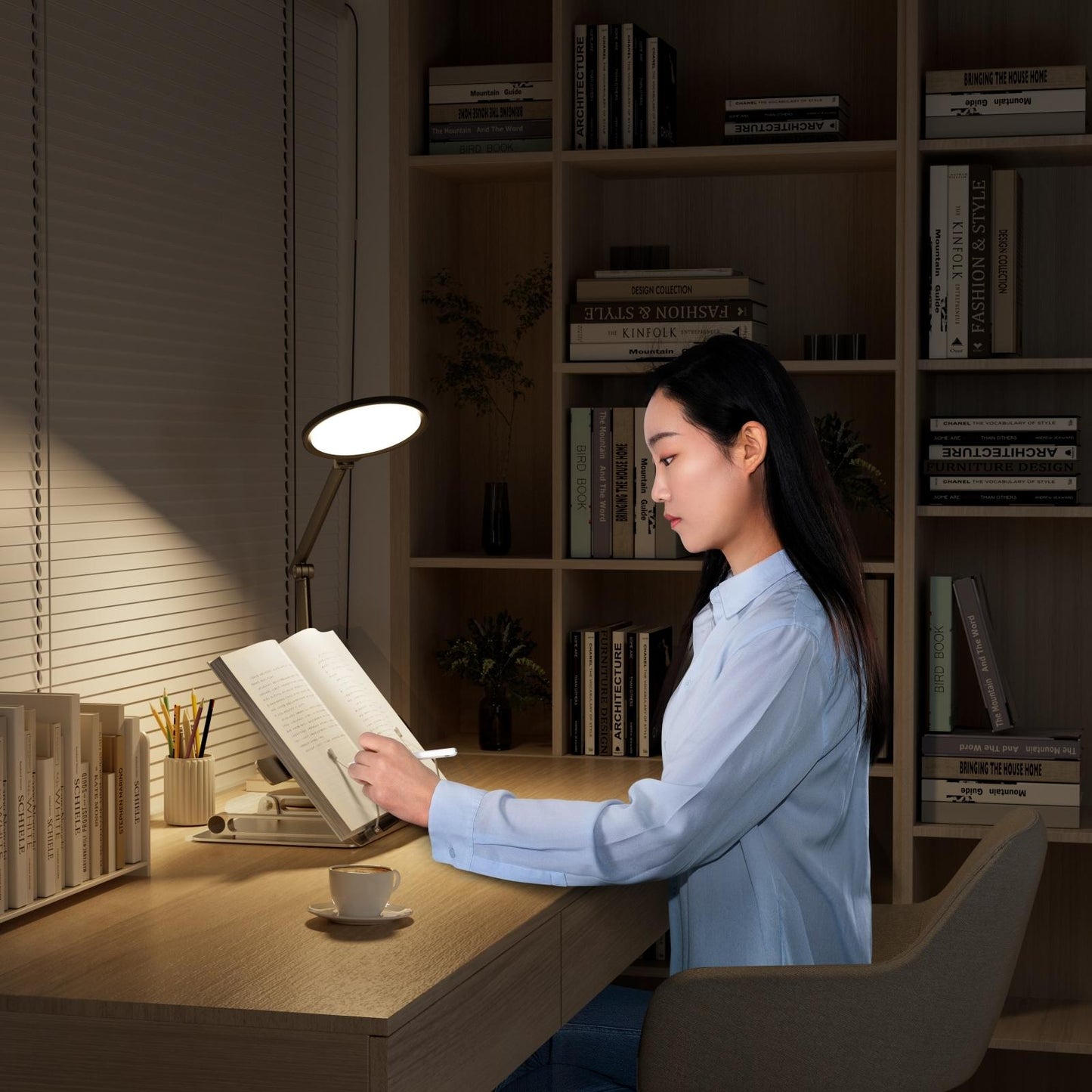 Portable Folding Laptop Stand with Adjustable Heat Dissipation - Book Clips