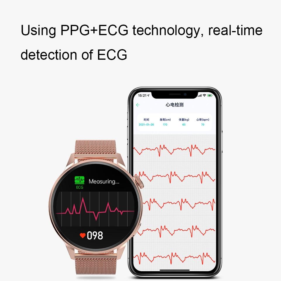 1.36 Inch Hd Screen Smart Call Watch With Nfc Function - Silver Steel