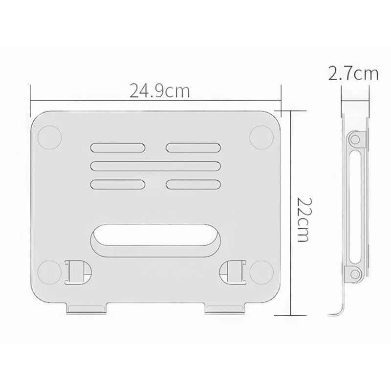 Double-layer Aluminum Alloy Folding Stand for Notebooks and Tablets