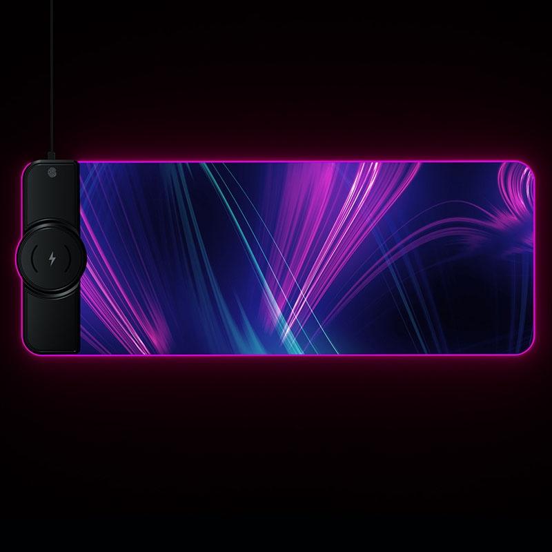 Wireless Charging Rgb Mouse Pad - Black