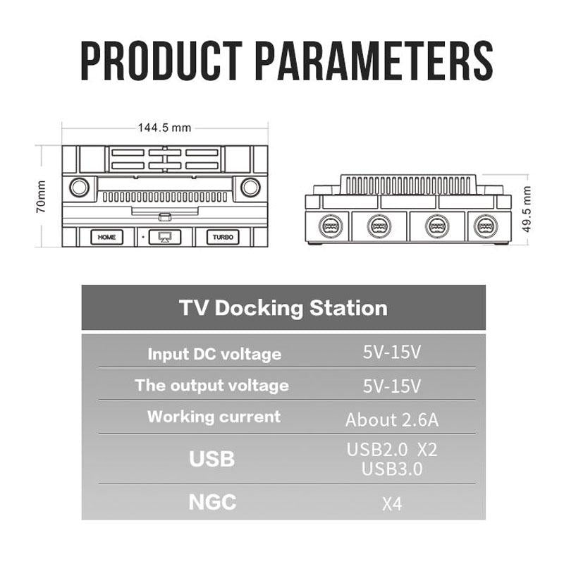 Universal Charging Dock for Nintendo Switch - Multi-functional - Black