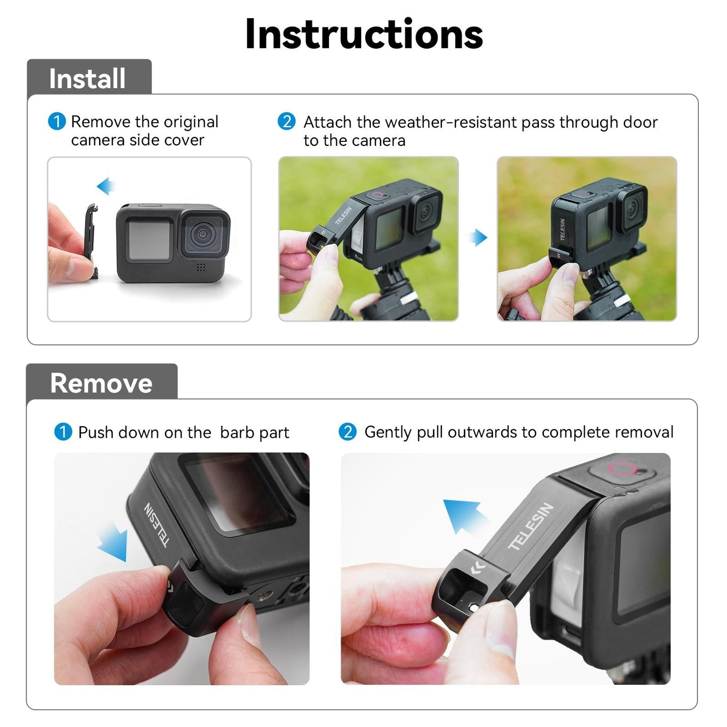 Waterproof Side Cover for Gopro Hero11