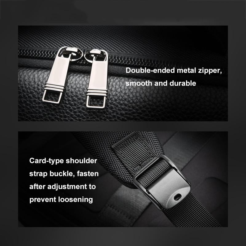 Large Capacity Cowhide Laptop Backpack with Usb & Type-c Port