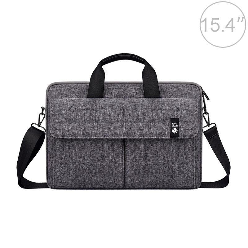 15.4 Inch Laptop Carrying Bag with Shoulder Strap - Handheld Briefcase Style - Black