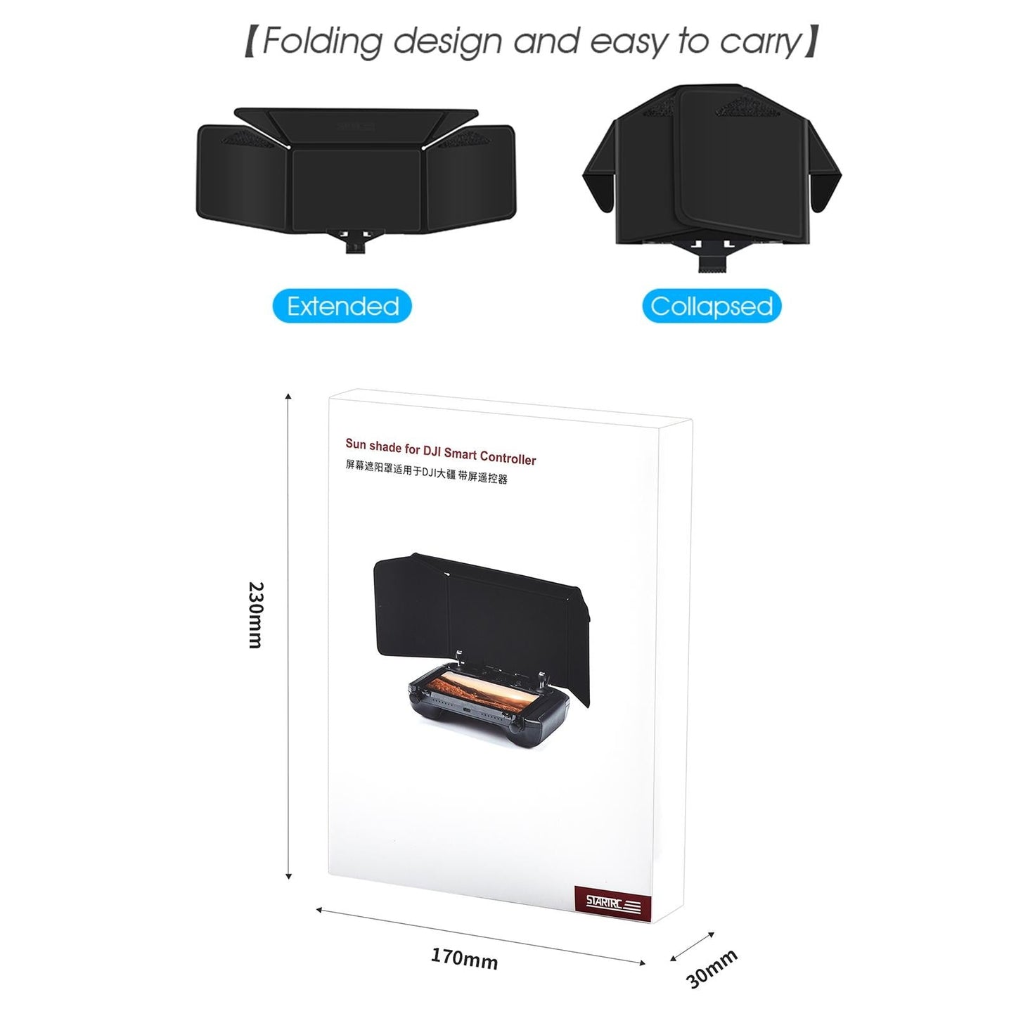 Foldable Sunshade with Screen Bracket for Dji Mavic Drones