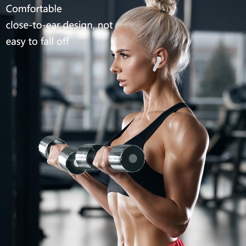 Wireless In-ear Earphone with Touch Control and Led Display - Bluetooth 5.0 - White